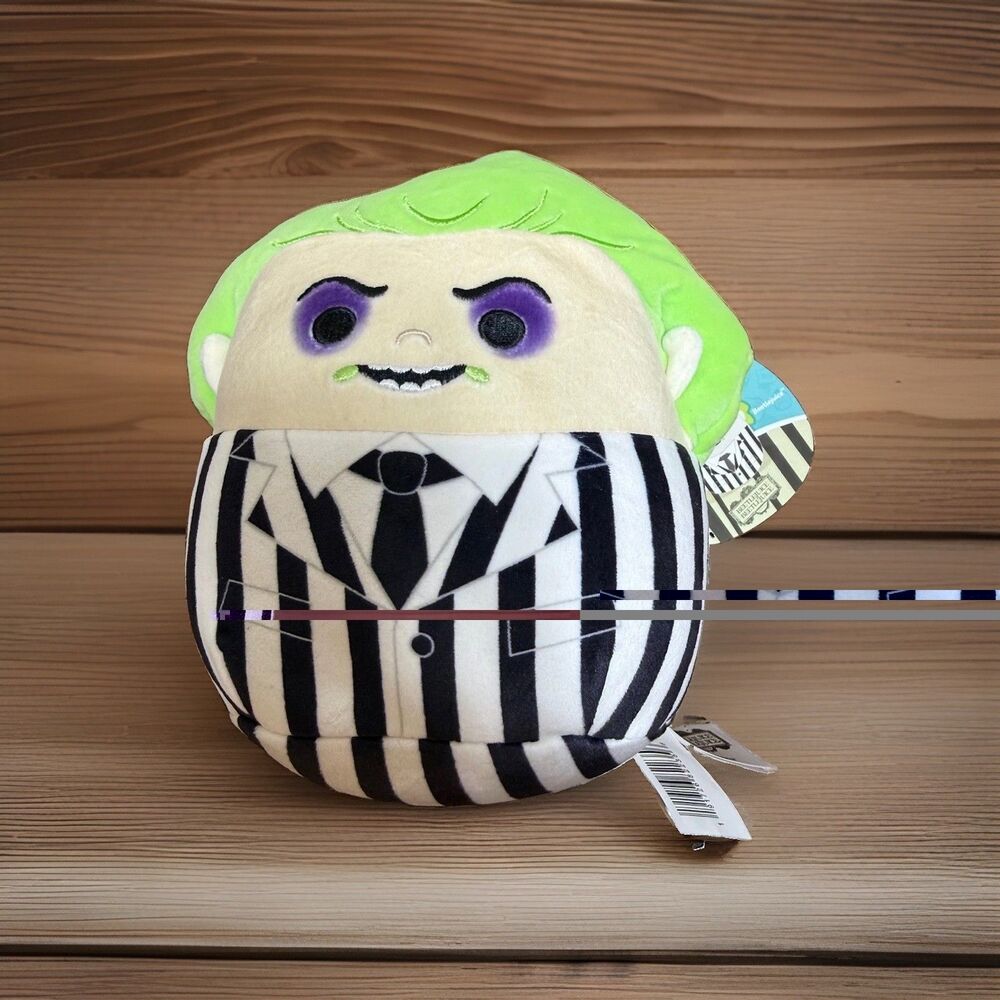Squishmallows Beetlejuice Plush 8in Halloween Stuffed Toy New With Tags NWT